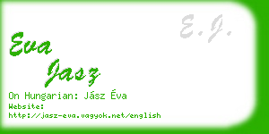 eva jasz business card